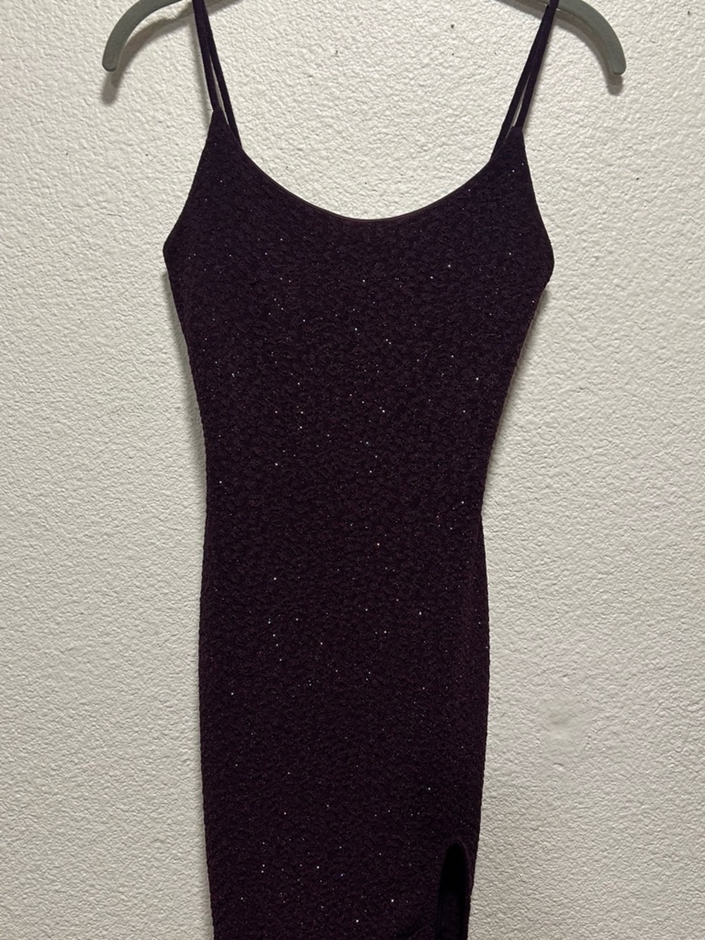 Lovely Day Sparkle Midi Slip Dress in Black